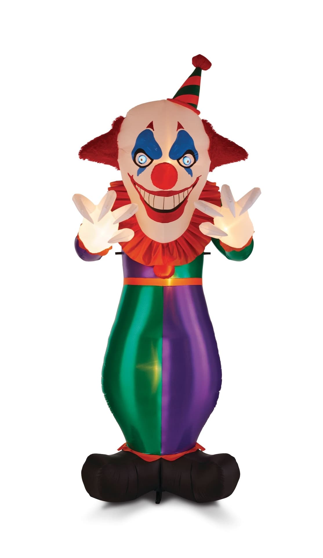 Gemmy Clown Décoration d'Halloween gonflable à air avec DEL, 10.5-ft, Multicolore