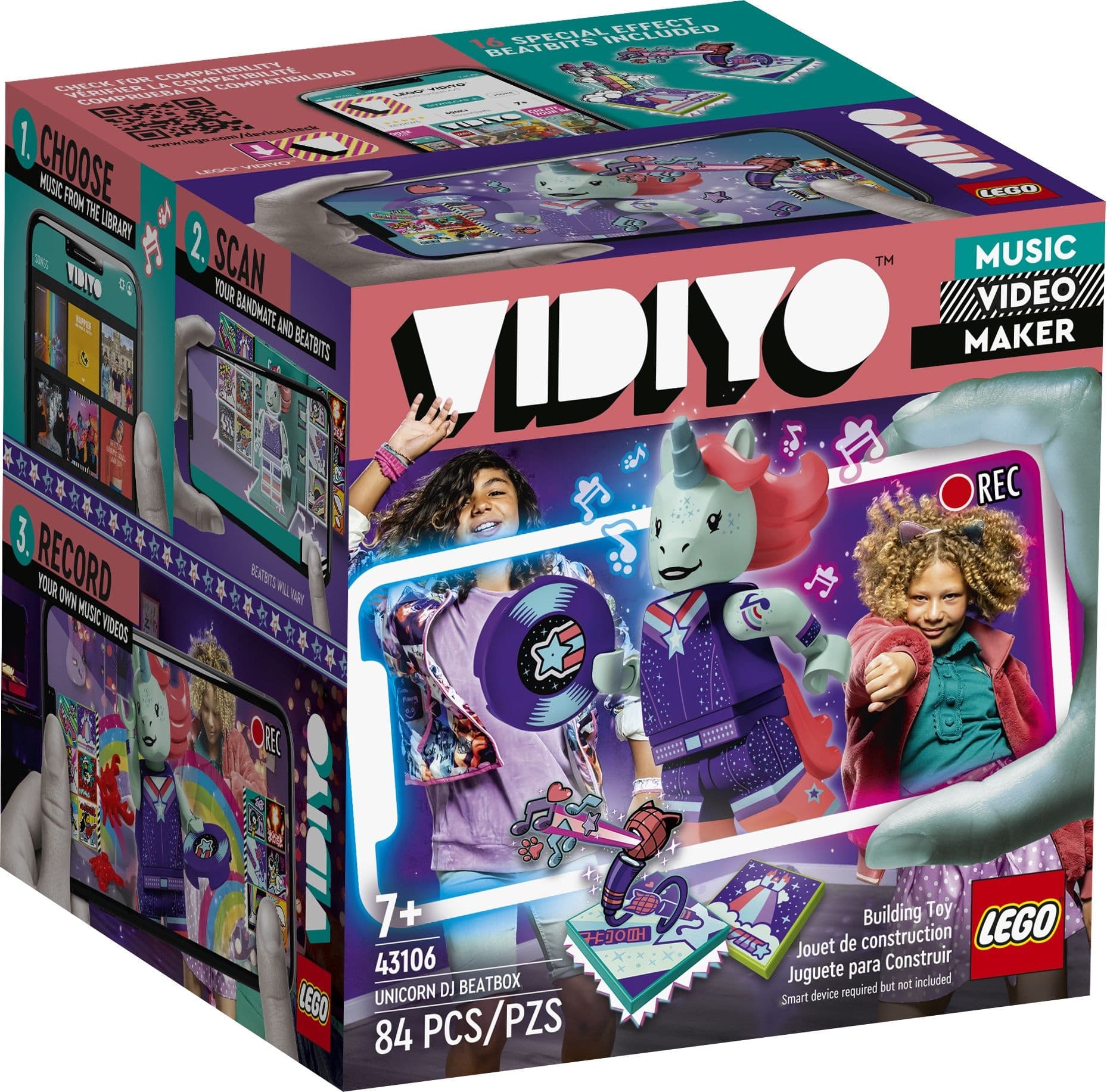 LEGO® VIDIYO™ Unicorn DJ BeatBox - 43106, 84 pcs, Age 7+