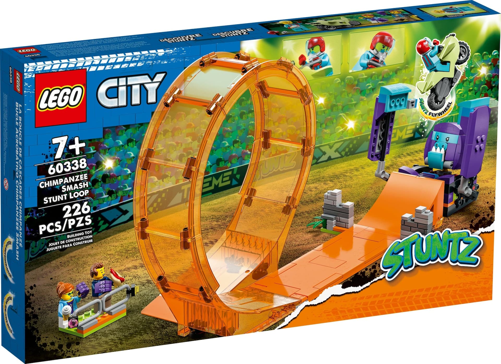 LEGO® 60338 City Smashing Chimpanzee Stunt Loop Playset, Ages 7+
