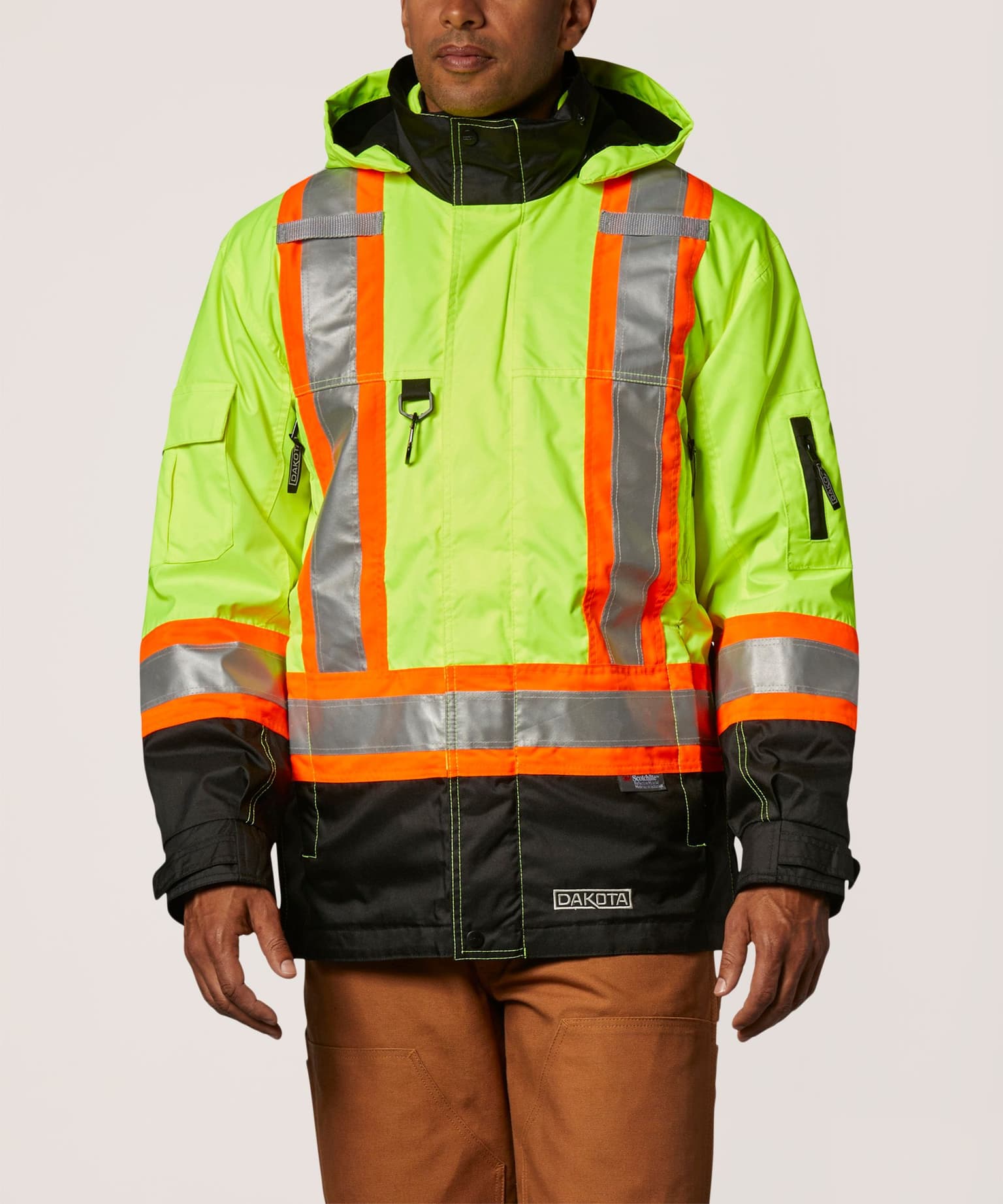 Dakota WorkPro Series Men's Hi-Visibility 7-In-1 T-MAX Lined Jacket