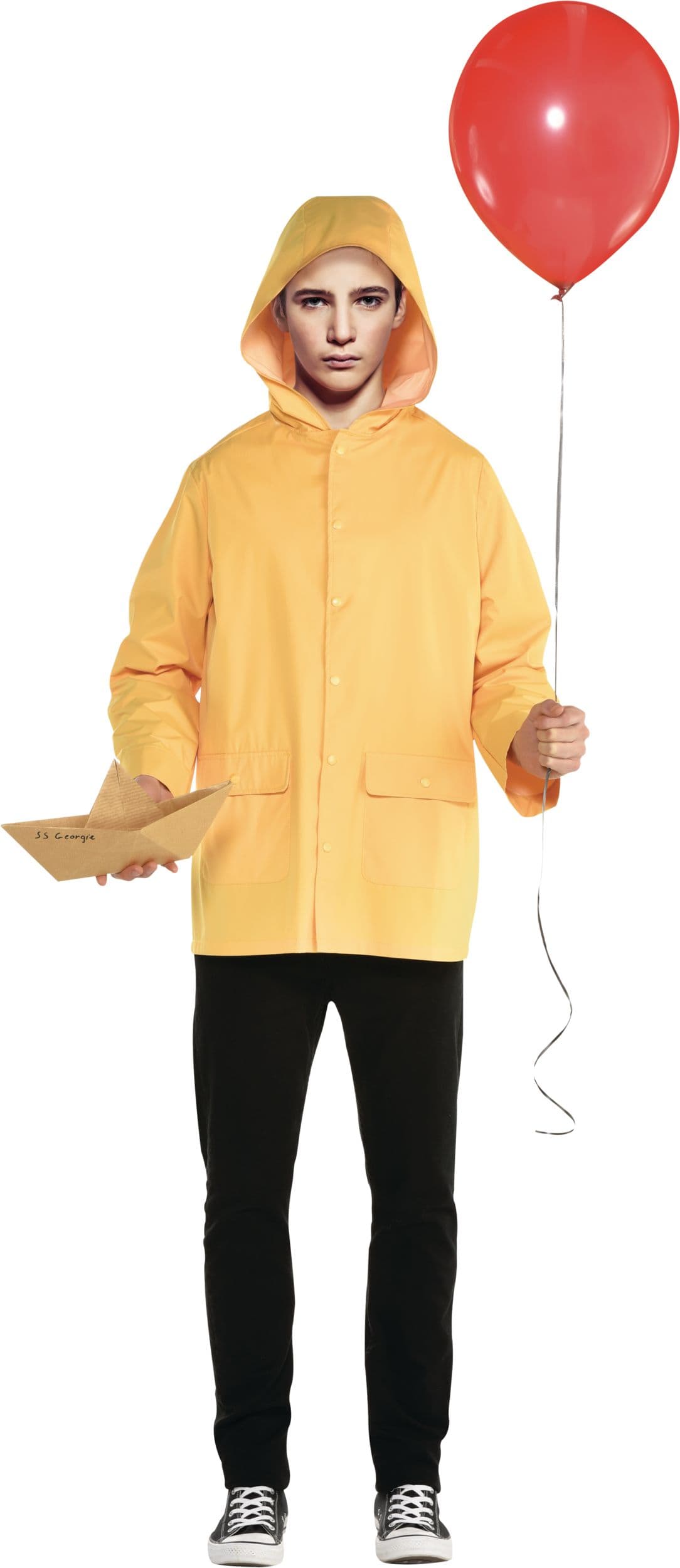 Men's IT Georgie Yellow Raincoat Halloween Costume, One Size