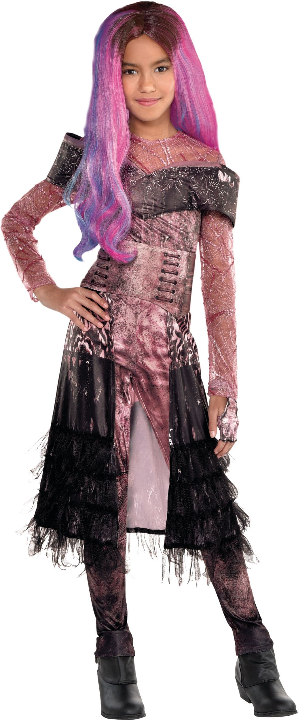Kids' Disney Descendants Audrey Pink/Black Dress Halloween Costume, Assorted Sizes