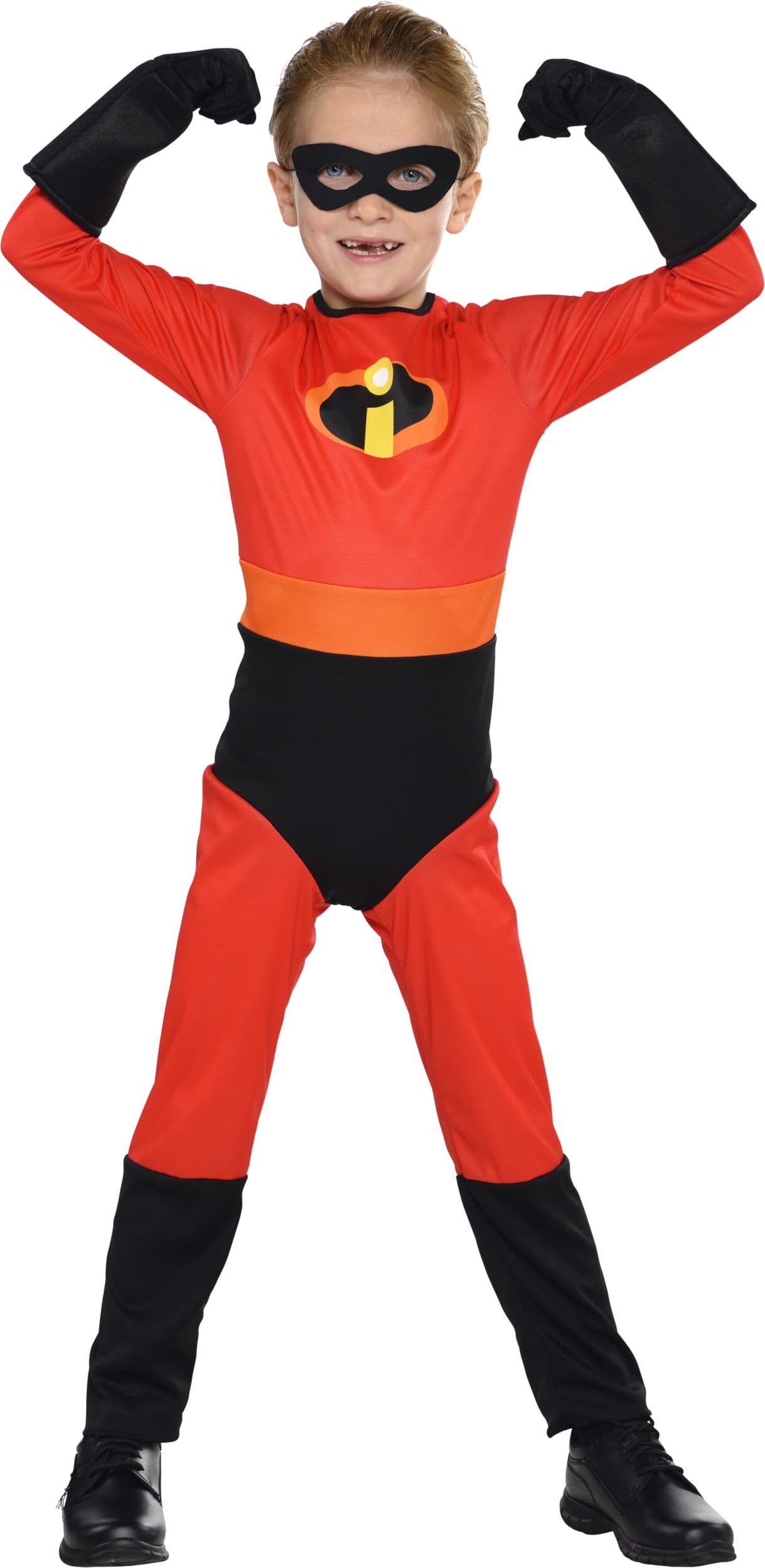 Toddler Disney Pixar The Incredibles Dash Red/Black Jumpsuit with Gloves/Mask/Boot Covers Halloween Costume, Assorted Sizes